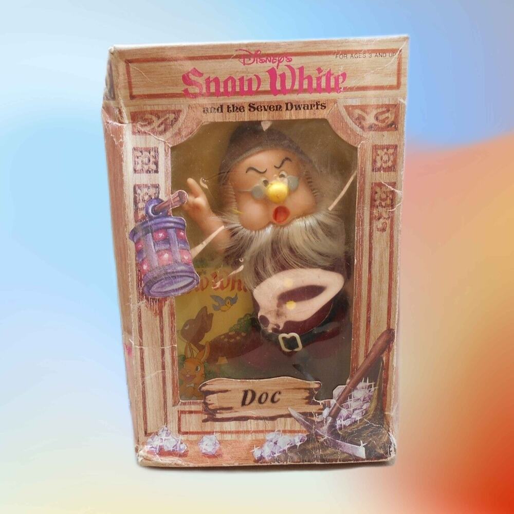 Bikin Disney Snow White DOC Doll w/Original Box 1980 Vintage Retro 7 Dwarves